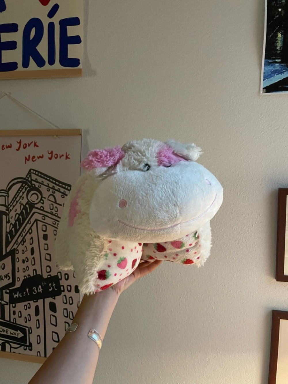 Strawberry Cow Pillow Pet
